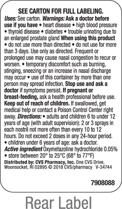 Principal Display Panel- Bottle Back Label (Maximum Strength Severe Congestion Nasal Spray Back Label)